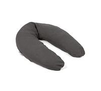 doomoo Basics - Comfy Big Tetra Grey - Cojín de Embarazo Multiuso - Gran cojín de Lactancia Materna y Maternidad - para Dormir, amamantar y Relajarse - Relleno de microbolas con Funda Lavable