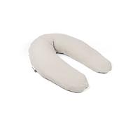Doomoo Cómoda Almohada Grande para Embarazo, Adaptable para Lactancia, Almohada de Maternidad para Apoyo, Forma Alargada, algodón orgánico, Almendra Tetra