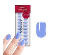 Doonails® - Juego de 30 uñas de gel Soft Press On Nails Paradise - Corto Cuadrado Azul Claro Suave - Uñas postizas adhesivas Full Cover, 15 tamaños 7 - 14 mm, 16 mm de longitud
