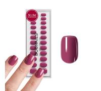 DOONAILS® - Juego de Uñas de Gel Blando Presionadas 30 Piezas, Forma Cuadrada de Chicle Rosa Oscuro, Uñas Postizas de Gel Blando de Cobertura Completa en Calidad de Salón
