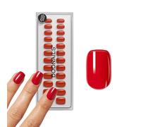 DOONAILS® - Juego de uñas de gel suave Press On de 30 unidades, forma cuadrada rojo rosa pálido, uñas para pegar Full Cover de calidad de salón, uñas postizas de gel suave Medium, sensación natural y