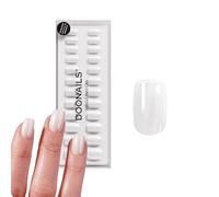 DOONAILS Marry Me Short Square Form Off White - Juego de 30 uñas postizas para pegar en gel suave, color blanco