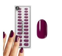 DOONAILS Soft Gel Press On Nails Into You - Juego de 30 uñas redondeadas de color violeta para pegar, cobertura completa en calidad de salón de belleza, uñas postizas, gel suave, tamaño medio, natural