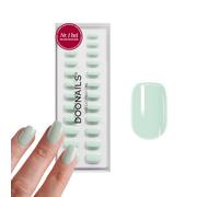 DOONAILS® Soft Gel Press On Nails - Juego de 30 uñas postizas (15 tamaños de 7 a 14 mm, 16 mm de largo), color verde pastel