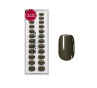 DOONAILS® Soft Gel Press On Nails - Juego de 30 uñas postizas, color verde musgo, color verde caqui