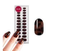 DOONAILS® Soft Gel Press On Nails - Juego de 30 uñas postizas con diseño de mosaico, color marrón