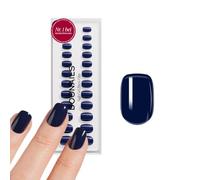 DOONAILS® Soft Gel Press On Nails - Juego de 30 uñas postizas de color azul marino extracorto - Extra Short Square Deep Sea Blue - 15 tamaños 6 - 14 mm 13 mm de largo