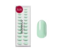 DOONAILS® Soft Gel Press On Nails - Juego de 30 uñas postizas (redondas, medianas, color verde pastel)