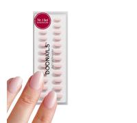DOONAILS® Soft Gel Press On Nails Set de 30 Bailarina - Round Short Pink - Uñas adhesivas de cobertura completa, uñas postizas de calidad de salón