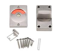 Door Bolt Lock with Privacy Indicator | Red Green Vacant Engaged for Bathroom Restroom | Sturdy Zinc Alloy & Stainless Steel | Easy Install for Partition Doors