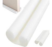 Door Bottom Sealing Strip, Door Draft Stopper, Under Door Draft Noise Blocker, Window Breeze Blocker, Adjustable Draft Door Closers, Home Essentials (White,1pc)