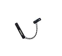 Door Chain Lock Stainless Steel Anti-Theft Press Latch with Spring for Inside Front Door Security Guard Includes Screws and Nail Glue 1 Pack Black