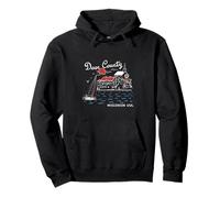 Door County Skyline Velero Wisconsin Vintage Retro Viaje Sudadera con Capucha