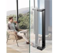 Door Handle Home Barn Door/Modern Entry Door Pulls Stainless Steel Shower Door Handles with Brushed Nickel Finish(Black,Length 150cm(59inch))