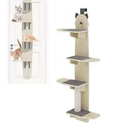 Door Hanging Cat Shelf, 2025 New Over The Door Cat Tree, Over The Doors Cats Perch & Climber, with Cats Scratching Board, Without Taking up Floor Space (Set A)