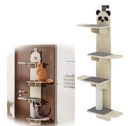 Door Hanging Cat Shelf, Multi Level Hanging, Over Door Shelves Ladder, Over The Doors Tree Climber for Indoor Cats (Panda)