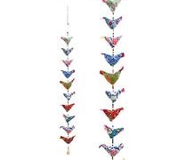 Door Hanging Single 10 Fabric Birds Tota String Door Hangings with Bell Indian Traditional Decoration for Home Window Wall Bedroom Room Home Décor New year Gifting Ideas (Size :- 39"/ 3.25 Feet's)