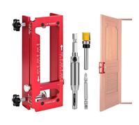 Door Hinge Jig, 2 en 1 Woodworking Accessories 7.87x3.15x1.97in, Woodworking Hole Hinge Locator, for Carpenters Woodworkers Contractors DIY Enthusiasts Homeowners Furniture Building Home Renovation