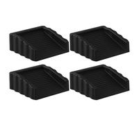 Door Holder, Rubber Door Stopper Wedge Set, Non-Slip 4-Piece Two-Way Safety Design for Room Privacy, Indoor Outdoor Use, Hotel Bedroom Floor Grip, Home Security, Anti-Theft Protection