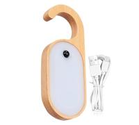 Door Knob Night Light, Message Board Lamp, LED Rechargeable Motion Sensor Light, Wood Doorknob Decor, Illuminated Board for Bedroom, Kids, Adults, Home Accent, 5.94x2.36x0.55 in