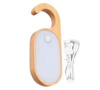 Door Knob niight ligght - Primme Qualiity Wood, Motion Sensors Smmooth Surrfaces Lamps, Rechargeables Durrable Impactts Boards, Warm White Messages Memos Illumination - For Bedroom Bathroom Closets