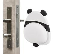 Door Knob Wall Protector - PVC Cartoon Cat Panda 1pc | Adhesive Wall Bumper Pad For Cabinet Refrigerator Door Entryway Kitchen Bathroom Closet Glass Headboard Protection Decor Use