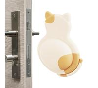 Door Knob Wall Protector - PVC Cartoon Cat Panda 1pc | Adhesive Wall Bumper Pad For Cabinet Refrigerator Door Entryway Kitchen Bathroom Closet Glass Headboard Protection Decor Use