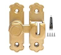 Door Latch, No-Drill Safety Lock, Metal Hook Locking Hardware for Indoor Privacy, Anti-Theft Security for Bedroom Kitchen Balcony Apartment School Dorm Barn Backyard Use