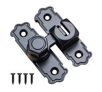 Door Latch - Right Angle Sliding Lock System, Secure Corner Gate Fastener with Rust Proof Coating, Sturdy Reinforcement Closure Mechanism, Ideal for Closet Bathroom Fence Garage Safety