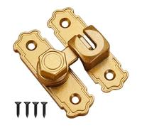 Door Latch - Right Angle Sliding Lock System, Secure Corner Gate Fastener with Rust Proof Coating, Sturdy Reinforcement Closure Mechanism, Ideal for Closet Bathroom Fence Garage Safety