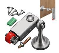 Door Magnetic Closure - Stopper With Glide Catcher & Bottom Wheel Set | Versatile Hardware Set Designed For Smooth Opening And Quiet Closing Across Bathroom, Bedroom, Shed, Kitchen