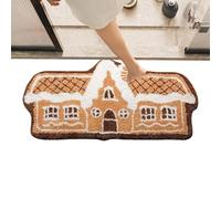 Door Mat - Welcome Mat | Gingerbread House Door Mat | Ultra Soft Winter Indoor Gingerbread Rug, Outdoor Christmas Welcome Mat, Christmas Door Mat, Winter Door Mat, Living Room Bedroom Decor