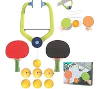 Door Ping Pong Game, Doorway Ping Pong, Door Jam Ping Pong, Indoor and Outdoor Adjustable Hanging Table Tennis Trainer Portable Set with 2 Racket and 6 Balls Exerciser Active for Ages 6+ (Set-B)