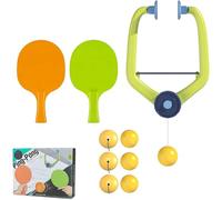 Door Ping Pong Game - Hanging Ping Pong for Kids, Portable Table Tennis Set, 2 Rackets & 6 Balls, Over-Door Mount, Parent-Child, Hand-Eye Indoor Training (1Pcs)