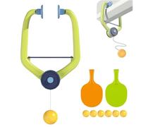 Door Ping Pong Game Over The Door, 2026 New Hanging Table Tennis Trainer Portable Set, Adjustable Hanging Doorway Ping Pong, with 2 Racket and 6 Balls for Daily Exercise (1PC)