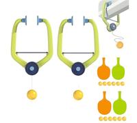Door Ping Pong Game Over The Door, 2026 New Hanging Table Tennis Trainer Portable Set, Adjustable Hanging Doorway Ping Pong, with 2 Racket and 6 Balls for Daily Exercise (2PCS)