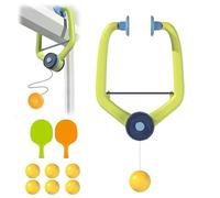 Door Ping Pong Game Over The Door, Hanging Table Tenis Trainer Portable Set with Racket and Balls, Portable Table Tenis Exerciser for Kids
