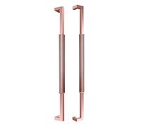 Door Pull Push Pull Door Handle Stainless Steel, Double Sided Sliding Door Shower Doors Handles Grab, Interior Exterior Gate Handle for Entry Office (Color : Rose Gold, S