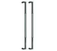 Door Pull Push Pull Door Handle Stainless Steel, Double Sided Sliding Door Shower Doors Handles Grab, Interior Exterior Gate Handle for Entry Office (Color : Black, Size