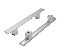 Door Pull Silver Barn Door Push Handle, Aluminum Alloy Two Sides Door Pull Konbs, Pocket/Closet/Cabinet Door Grip, Mounting Hardware Included (Size : 40cm/16inch)