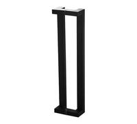 Door Push Handle, Square Tube Handle, Rust Proof Easy Install Strong Grip Long Lasting Stainless Steel Secure Hold Ergonomic Curve, Double Curved Lever for Home Closet, 23.62x5.51x2.76Inches, Black