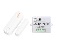 Door Sensor Lichtschalter, Tedligo Puerta Interruptor De Contacto De Ventana Con Interruptor Contacto Magnético Y Enchufe Inalámbrico 2300W Receptor Campana Extractora, Interruptor De Ventana