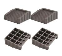 Door Stop Holder - 4-pack Two-way Rubber Door Stoppers Wedge | Thickened Non-Slip 4 Pieces Holder Two-Way Wedge For Room Privacy Living Room Home Safety Hotel Security Anti-Theft Protection