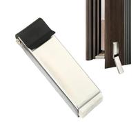 Door Stopper - 10.43x1.65x0.63in Stainless Steel Silicone Door Holder, Heavy Duty Floor Mounted Dor Stop, Thickened Bumper Guard, Anti Collision Stopper | Dor Stop For Home Office Use