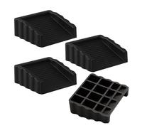 Door Stopper, 4 Pack Heavy Duty Non-Slip Wedge Holders, Two-Way Floor Grip Stopper for Privacy, Home Security, Hotel Safety, Apartment, Bedroom, Living Room, Entryway, Dorm