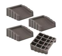 Door Stoppers, Cube Doorstop, Rubber Wedge Holder, Heavy Duty Anti-Slip Grip, Two-Way Security Design, Home Hotel Privacy Use, 6,2 x 6,2 x 2,5 cm/2,44 x 2,44 x 0,98 pulgadas Black 4 piezas