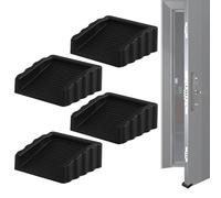 Door Stoppers, no deslizante puerta cuña, 2.44x2.44x0.98 pulgadas Compact Heavy Duty Rubber Block, Two-Way Holder for Room Privacy, Home Security Use, Travel, Dorms, Hotels, Black