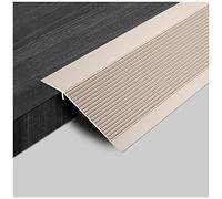Door Strip Threshold Transition Strip Floor Transition Strip Non-Slip Reducer Flute Aluminum, Big Drop Gap Cover for Doorway Entry, Extra Wide Flooring Edge Trim Strips