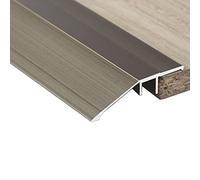 Door Strip Threshold Transition Strip Gold Threshold Floor Transition Strip with Snap Track, Reducer Flute Carpet Trim - Aluminum & Cuttable, Wood to Tile/Carpet to Tile