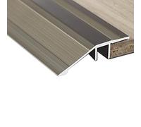 Door Strip Threshold Transition Strip Gold Threshold Floor Transition Strip with Snap Track, Reducer Flute Carpet Trim - Aluminum & Cuttable, Wood to Tile/Carpet to Tile